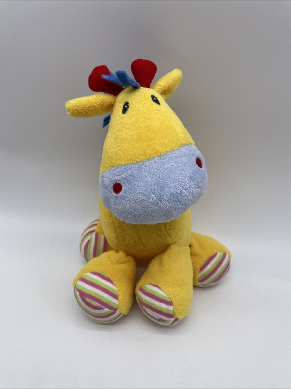 Baby Gund Busybuds Happy Moments GIRAFFE 10” PlushYellow Blue Baby Toy